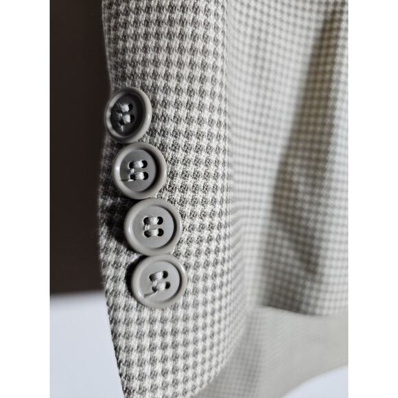 Gianfranco Ruffini Sport Coat Mens 40R Houndstooth Jacket Silk Wool Blazer - Picture 5 of 9
